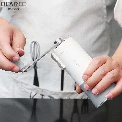 Solid Color Manual Burr Coffee Grinder High-end Portable Tools Crusher Manual Coffee Mini Mill Amoladora Grinder Machine EK50MCJ