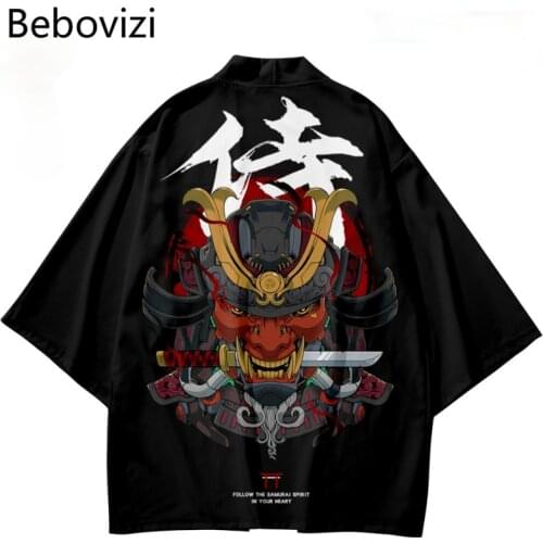 Japanese Samurai Print Kimono Streetwear Men Women Cardigan Cosplay Haori Yukata Harajuku Tops Robe Clothes Plus Size 5XL 6XL