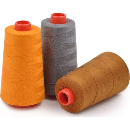 1 Spool 100% Polyester Sewing Thread for Sewing Machine 20S/3 Thicker Than 40S/2 White/Black/Blue/Green 3000 yards