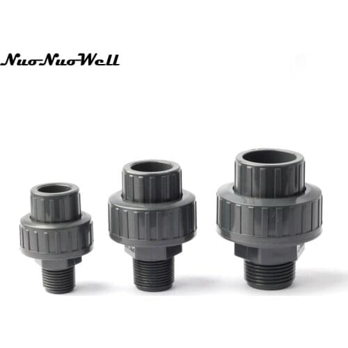 1pc Plastic PVC 1/2 inch Male Thread 20mm Union Water Pipe Connector Plastic Tube Adapter Garden Plant Irrigation Accessories