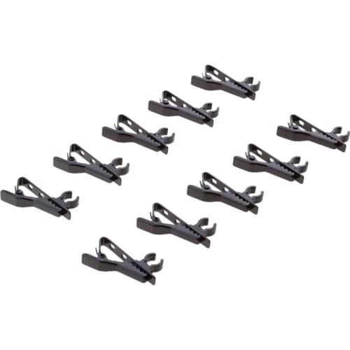 10 Pack Mini Lavalier Microphone Clip Safe Hold Shock Secure Lapel Mic Clamp Replacement Kit 8mm Diameter