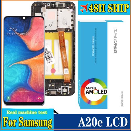100% Original 5.8'' A20E Display for Samsung A20E A202 A202F Full LCD Touch Screen Digitizer Assembly Repair Parts