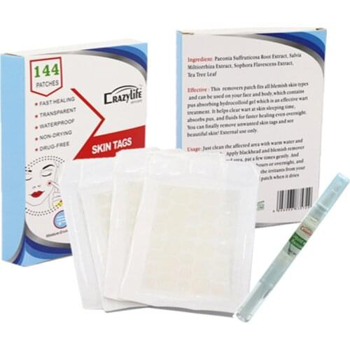 144 PCS Skin Tag Remover Patch Ance Pimple Patch Plaster Acne Cream Hydrocolloid Anti- Quick Absorb Face TSLM1