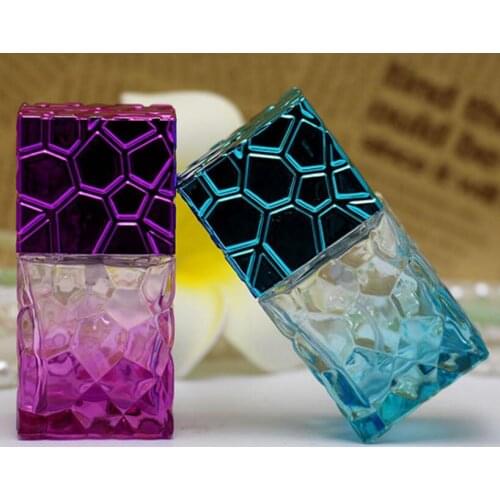500pcs 30ml Square Atomizer Glass Perfume Bottle Portable UV Cap Spray Glass Perfume Bottle Water Cube Bottle new