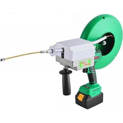 40m/min Automatic Electrician Electric Threader 3000W Lithium Battery Rechargeable Dark Thread Threading Steel Wire Drawing Tool