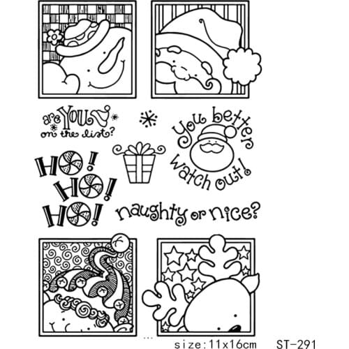 AZSG Christmas Santa Claus Snowman Reindeer Clear Stamps For DIY Scrapbooking/Card Making/Album Decorative Silicon Stamp Crafts