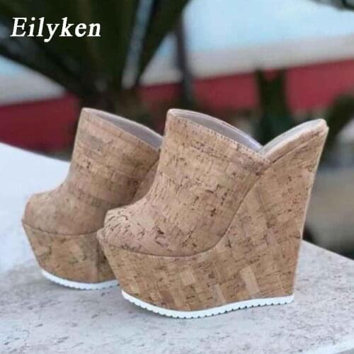 Eilyken 2021 New Summer Comfortable Transparent Non-Slip Platform Wedges Open Toed wedges Roman Womens Sandals Shoes