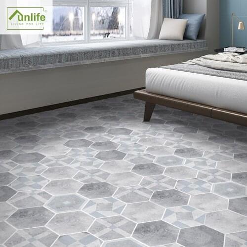 Funlife® Hexagon Self-Adhesive Kitchen Backsplash Ground Stickers Waterproof Decorative Removable Bathroom DIY Floor Stickers