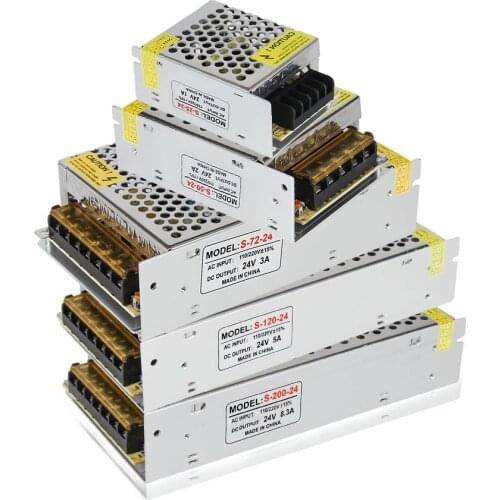24V Switching Power Supply LED Strip Light Lighting Transformer 1A 2A 3A 5A 10A 15A 20A 25A Power Adapter 110/220V input