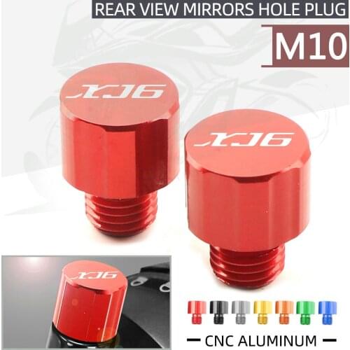 JDSOON Universal Motorcycle M10*1.25 CNC Aluminum Rear View Mirrors Hole Plug Screws Cap For yamaha XJ6 XJ6 2013 2014 2015 2016