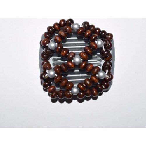 Brown silver beads small size magic comb 20 pcs/lot classical comb Easy to Use for young&old