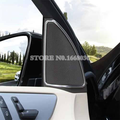 ABS Car Door Speaker Edge Cover Trim 2pcs For Benz GLS X166 2016-2019 Car accesories interior Car Trim