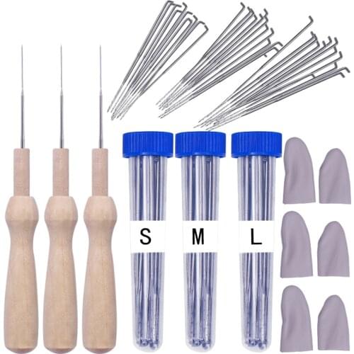 LMDZ 102 Pcs Wool Felting Needles Tool Wool Felt Pocked Needles Set Supplies with Felting Needles Color Coded Wool Supplies