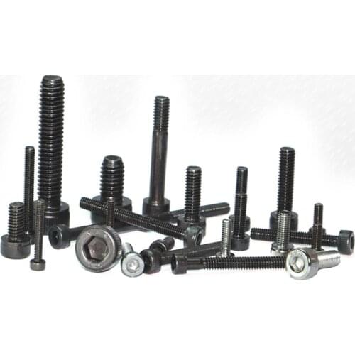 M5x10-95mm Black Oxidized 12.9 Grade Alloy Steel Hex Socket Cap Head Screw Bolts DIN912 DIY Car Model Furniture fastener