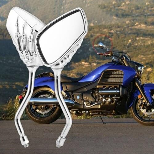 2 Pieces Motorcycle hand claw Left Right Skeleton Hand Motorcycle Rearview Side Mirrors for honda for suzuki for kawasaki
