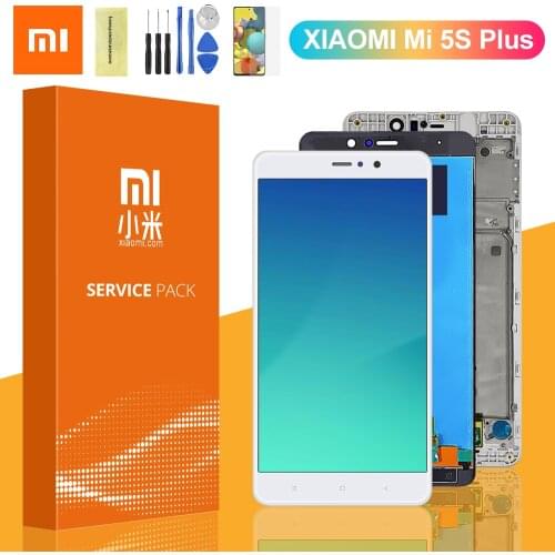 Original 5.7'' Display For Xiaomi Mi 5s Plus LCD Display Touch Screen Digitizer Assembly With Frame Replacement For Mi5s plus