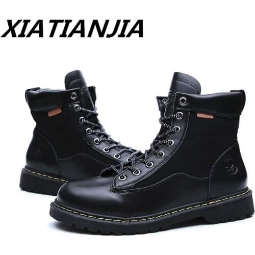 Autumn Winter Mens Shoes High Botas Thick Platform Boots Tooling Men Shoes Wolf Mans Footwear Masculine Boot Botas Hombre
