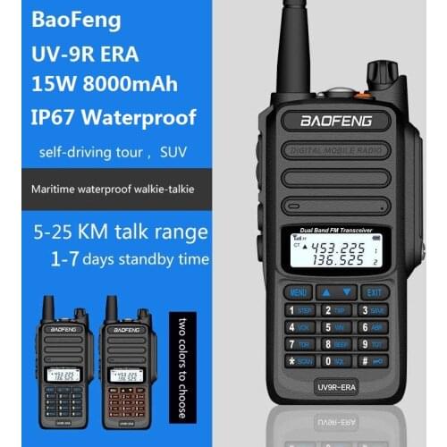 2021 2pcs long range 25KM Baofeng UV-9R ERA Waterproof walkie talkie cb radio comunicador higher than baofeng UV-9R plus рация