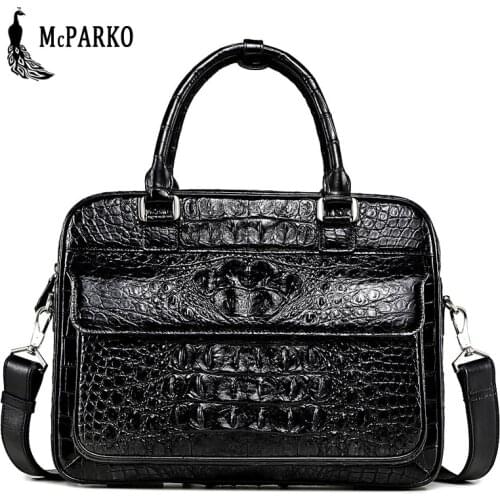 Luxury crocodile Briefcase genuine Leather alligator skin Bag men Businessman officer briefcase original leather