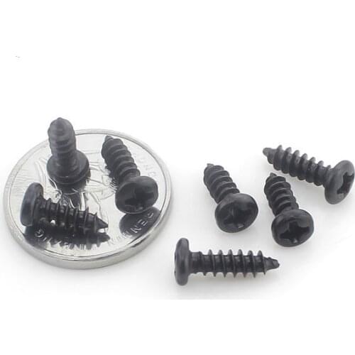 200PCS-M1.7*4/5/6/8/10 Pan Head Self Tapping Screws Phillips Head Tapping Screws High Quality