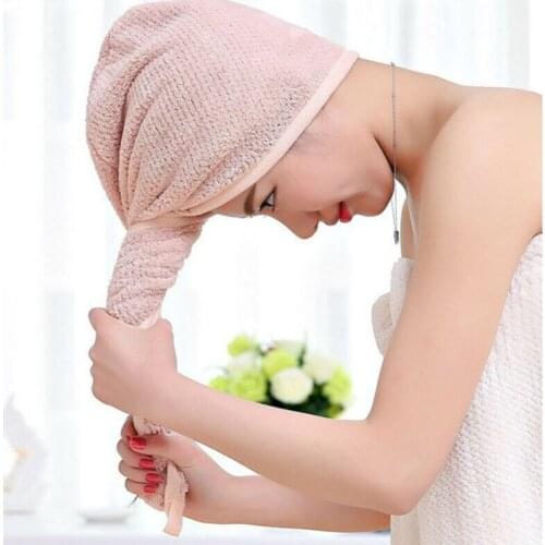 Shower Caps Microfiber Hair Wrap Towel Hats Bath Turban Twist Quick Drying Dry Cap Ladies Bath Spa Hot Sale Bathroom Products