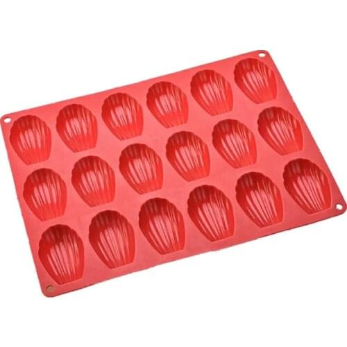 18 Even Madeleine Shell Silicone Madeleine Cookie Mold 100% Platinum Silicone Shell Biscuits Cake Bakeware Tools K662