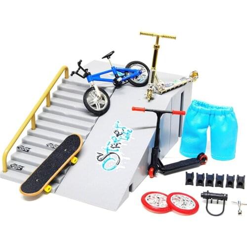Skate Park Ramp Finger Fingerboard Bicycle Ramp Mini Skate Parts Fingerboard Novelty Toys Sport Game For Children