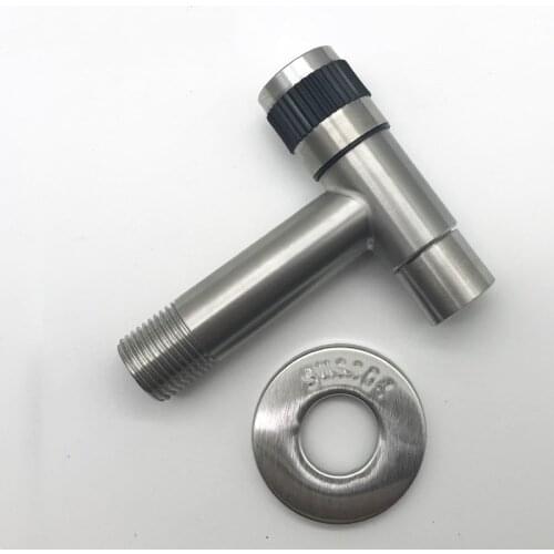 SUS304 stainless steel T-type faucet single cooling quick opening washing machine tap mop pool universal hot and cold water nozz