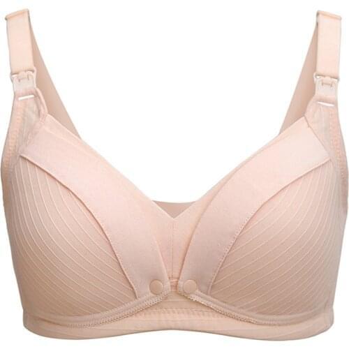 Maternity Nursing Bra Pregnant Women Mother Mama Open Breast Bras Cotton Blend Wire Free Sleep Lactating Nursing Bralette