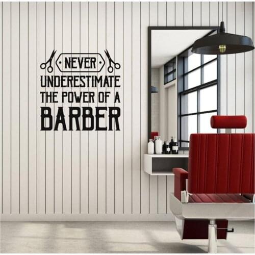 Vinyl Wall Decal Barber Quote Saying Barbershop Hair Salon Interior Stickers Mural Hair Cut Sign For Barber Shop Removable H949