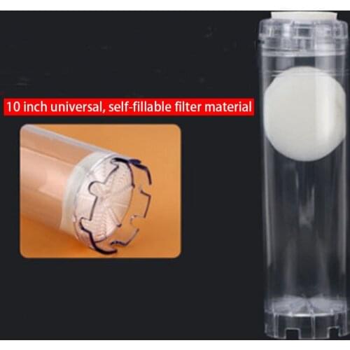 Water Purifier Accessorie 10 Inch Packing Shell DIY Filter Material Filling Transparent Filter Element Empty Shell Flat Pressure