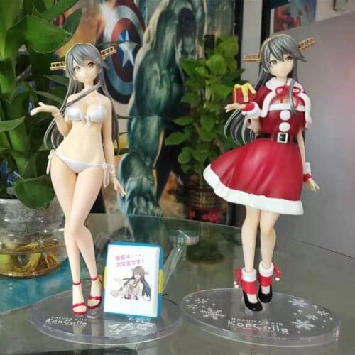 25cm Japanese original anime figure kantai collection Haruna Christmas costumeaction figure collectible model toys for boys