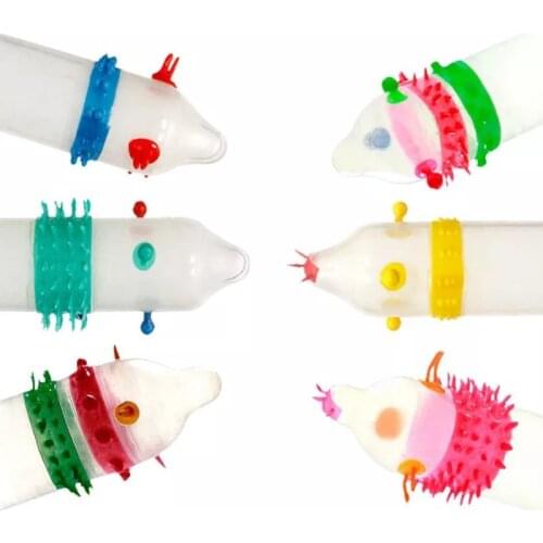 Condoms With A Mustache Dragon Condom Dragon Sex Toy Unique Products Funny Condoms Barbed Condom Condoms Spikes 6 Types Serrated