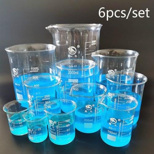 1set Borosilicate Glass Beaker Heat-resist Labware Beaker Laboratory Equipment