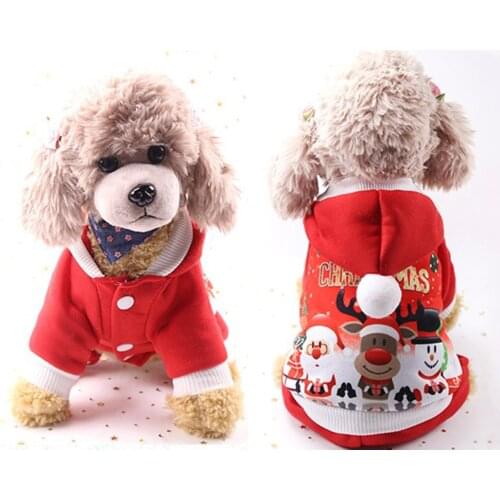 1pc Christmas Pet Dog Hoodie Clothes Costume Cosplay Winter Autumn Warm Dog Cat Coat Jackets Christmas Dog Clothes