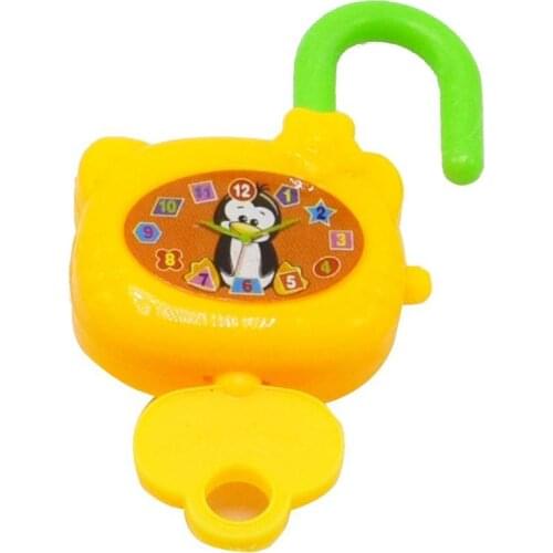 5Pcs/Set Mini Colorful Plastic Lock with Key Children Educational Toys Gift