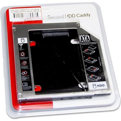 9.5MM 2nd SATA Hard Drive SSD HDD Caddy for ASUS N550 N550JV N750JV UL80JT UL80V UL80 HDD Enclosure (Gift Optical drive bezel )