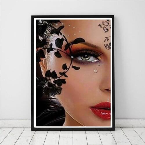 Fantasy art woman eyes diamond embroidery sale diamond mosaic full square round 5d diy diamond painting rhinestone icons A551