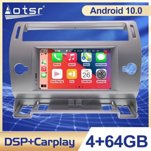 Android10.0 PX5/PX6 Car Radio Audio Head Unit DVD Multimedia Player GPS Navigation for Citroen C4 C-Triomphe C-Quatre 2005-2009