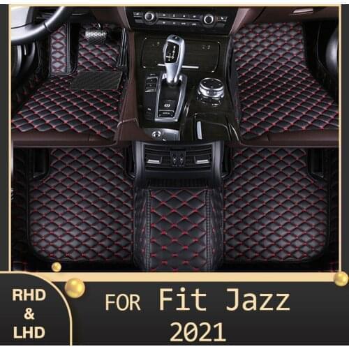 MIDOON Car floor mats for Honda Fit Jazz 2021 Custom auto foot Pads automobile carpet cover