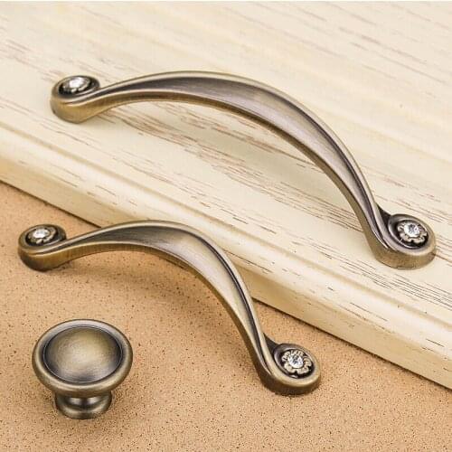 Free shipping Fashion deluxe solid furniture handles 3.8"Glass crystal wardrobe win cabinet door handle 5"Decoration pulls knobs