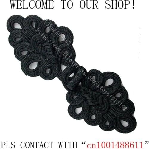 Free shipping Bag black China knot button 20-23cm 5 pcs Big quantity big discount
