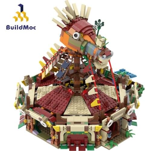 Buildmoc Creative Expert Nintendoed Game Zeldaing-Breath of the Wild MOC Stable House Ideas Building Blocks Educational Kid Toys