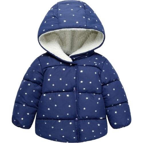 Kid Jackets 2021 Winter Clothes Boys Jacket For Baby Girls Coats Toddler Boy Warm Plush Hooded Outerwear Infant Children Clothes