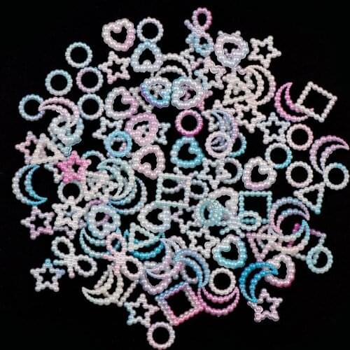 DIY Hollow Pearl Moon Stars Pattern Art Collection Craft for Handmade Accessory Sewing ation Christmas Halloween