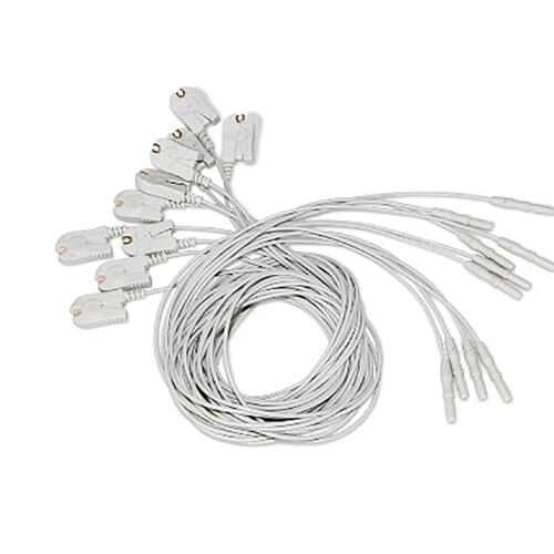 JYTOP 10pcs(1 Set) EEG Cable Brain Leadwire FOR EEG Mapping System KT88 1016/2400/3200