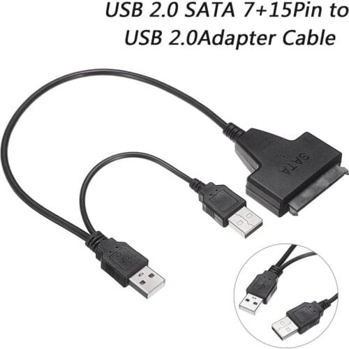 For 2.5'' Ssd Hdd Hard Disk Drive 1pc 45cm USB 3.0 SATA 7+15Pin To USB 2.0 Connector Sata USB TO 22PIN Converter Adapter Cable