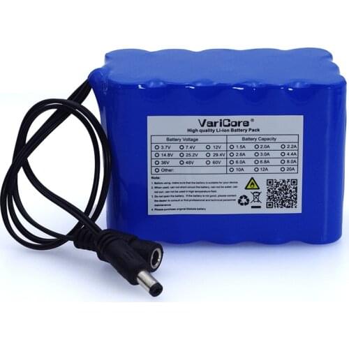 VariCore 12V 10Ah 18650 li-ion battery pack 12.6V 10000mAh with BMS Circuit Protection Board DC 5.5*2.1mm backup power supply