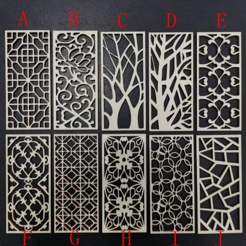 50 pcs Mini Room Divider or Wood Panel for Wall decoration DIY Craft For Home