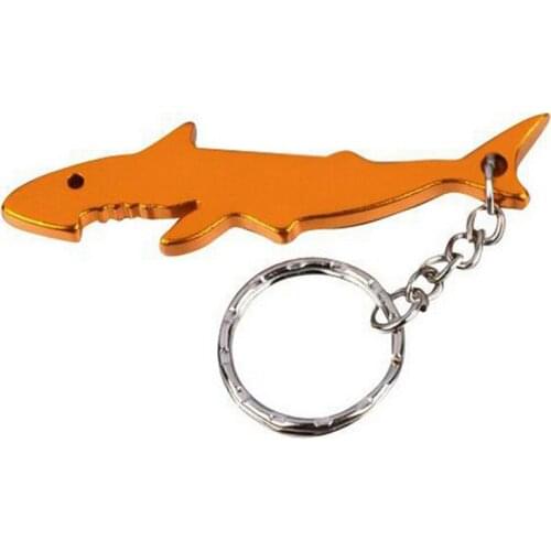 Sea animal shark shape opener/size:79*20mm beer mental bottle opener ring key /key ring of bottle/ promotion gift